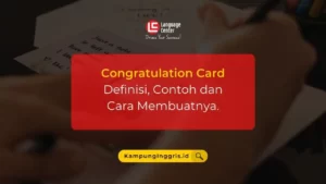 contoh congratulation card dalam bahasa Inggris